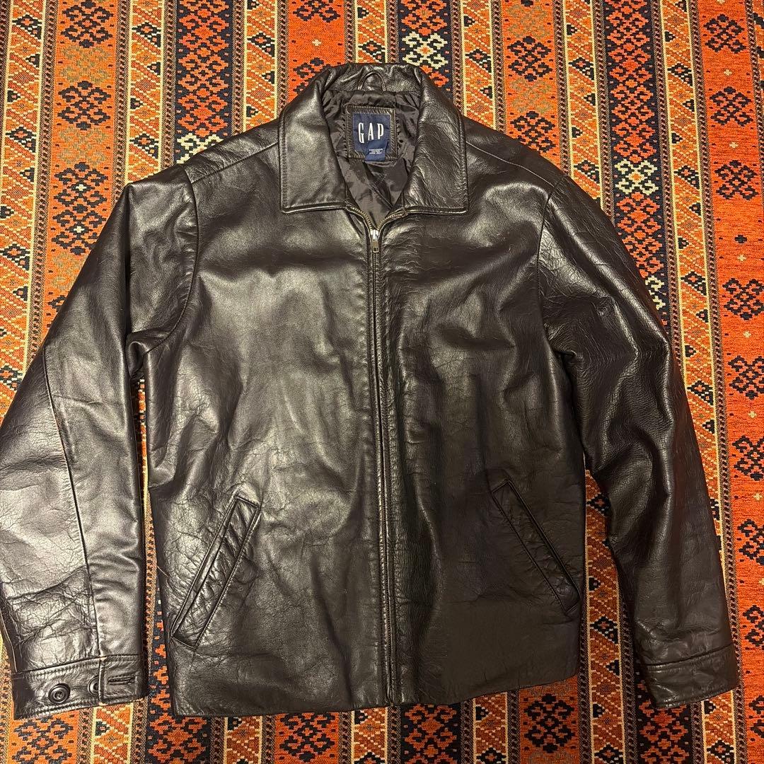 oldgap レザージャケット　gap 90s 古着