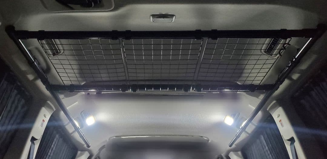 三菱 デリカD5 MC前期専用 サイドバー150cm左右2本&ワイヤーネット付き