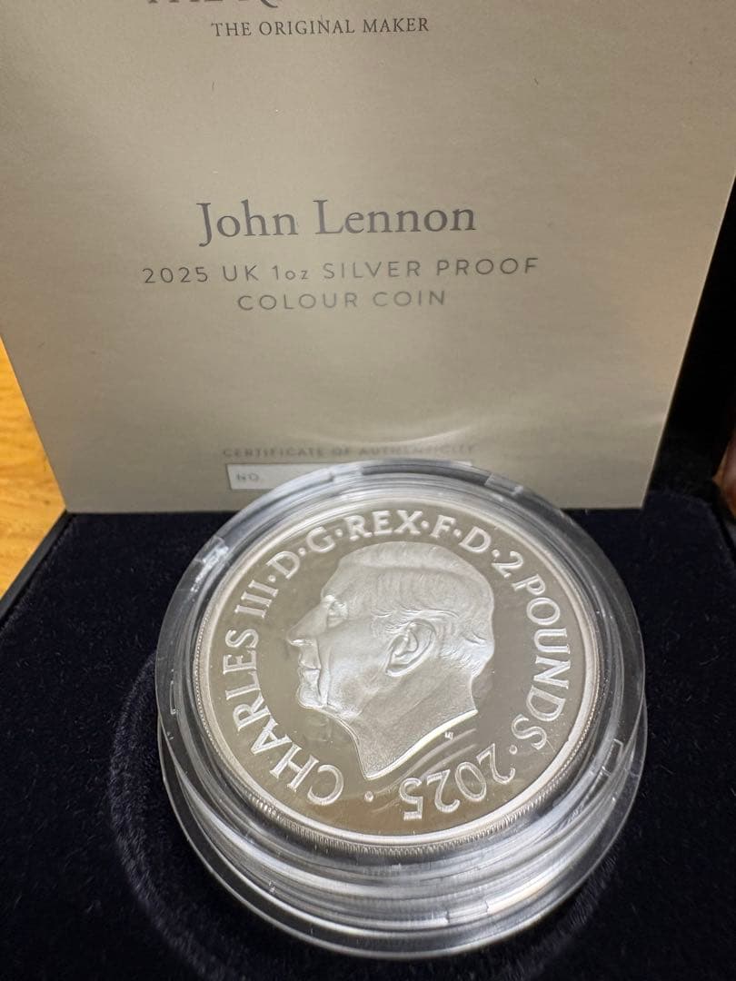 ジョン・レノン　1オンス純銀　カラー　 限定5000枚　ビートルズ