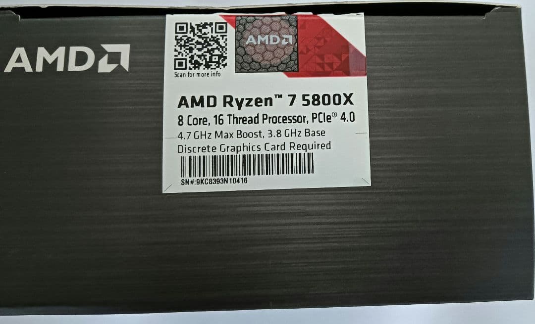 CPU AMD ryzen 7 5800x