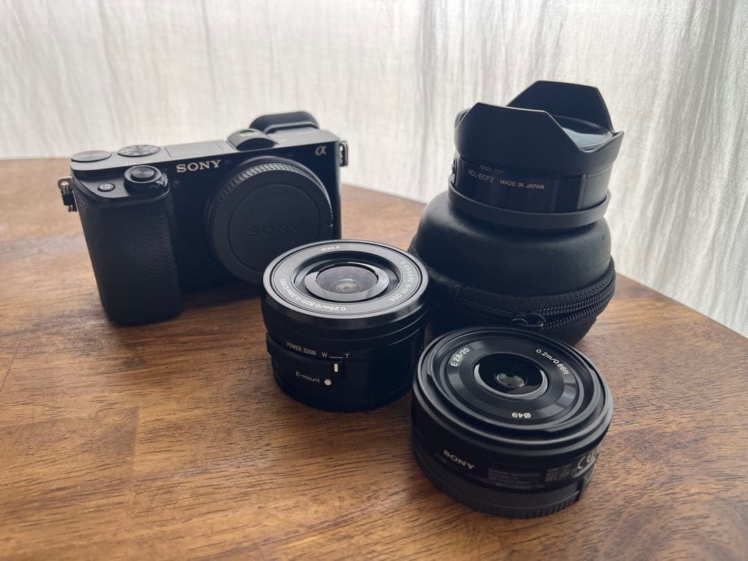 【海外仕様】SONY α6100 ミラーレスカメラ 3本レンズ付き