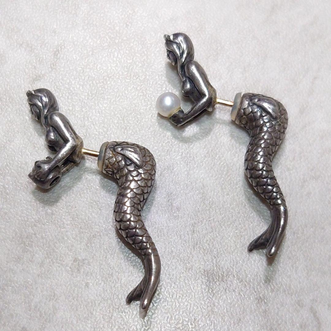 JUSTIN DAVIS マーメイドピアス 両耳 パールダイヤ 人魚 925