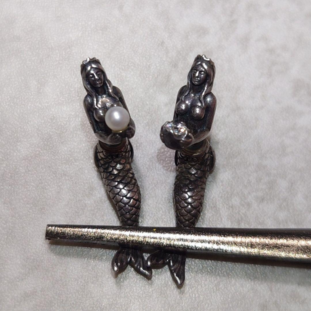 JUSTIN DAVIS マーメイドピアス 両耳 パールダイヤ 人魚 925