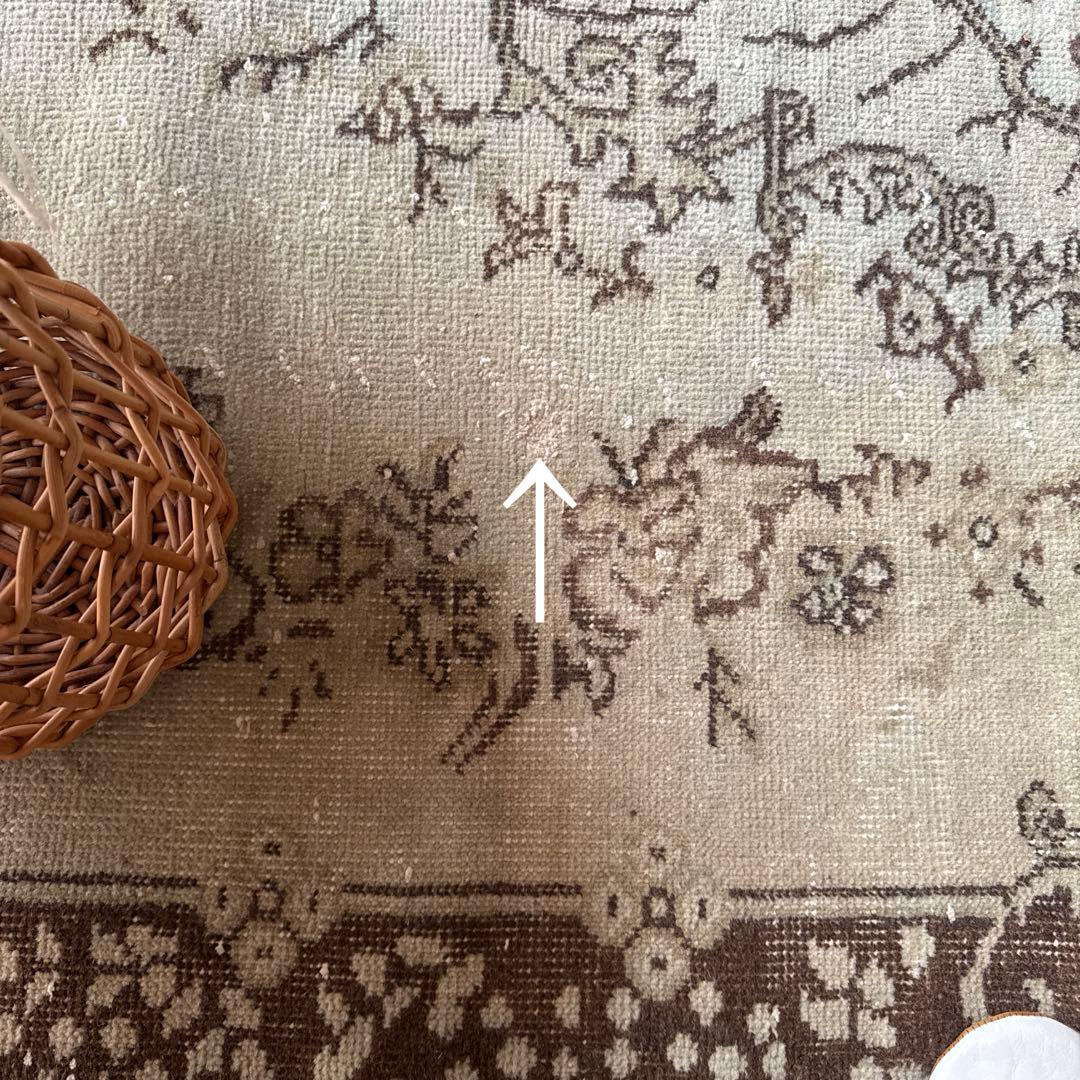 専用　113×169.5淡いグリーン　メダリオン　トルコヴィンテージラグ