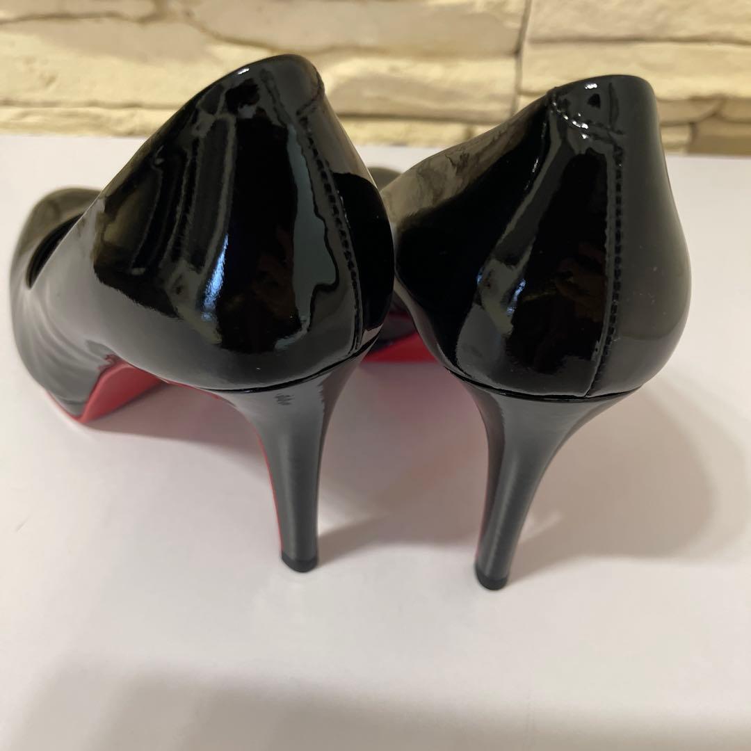 【新品・未使用】DIANA ダイアナ　エナメル　ヒール　黒　ブラック　パンプス