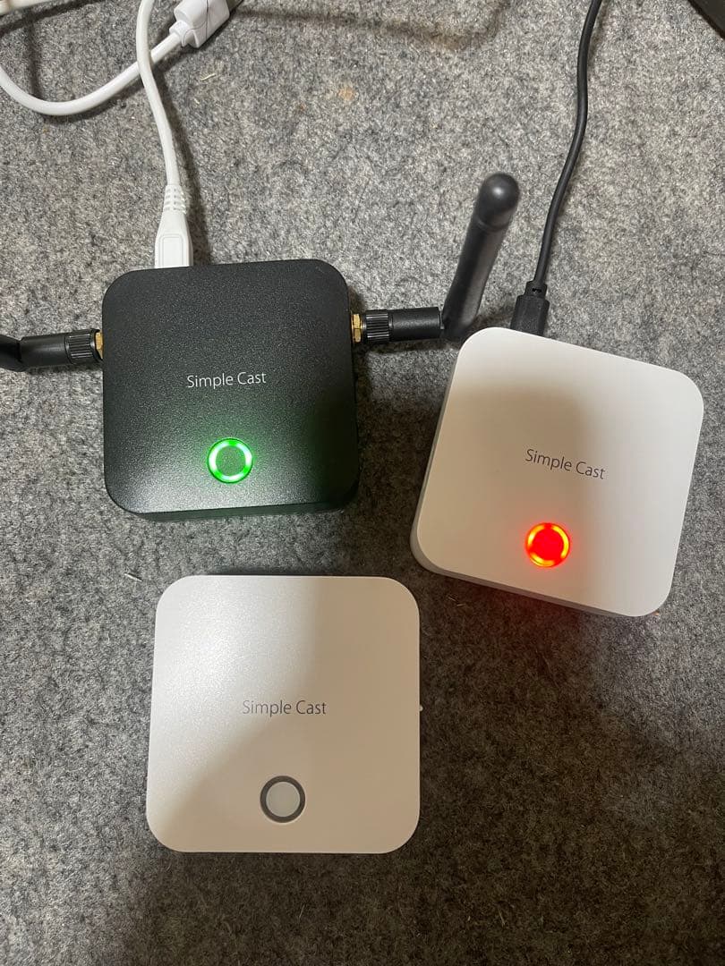 Simple Cast PTW-SPCASTRX 無線LAN中継機 黒白セット