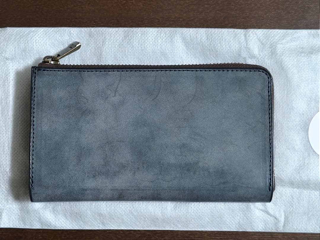 スマートキーが入る小さい長財布オールインワン ネイビー