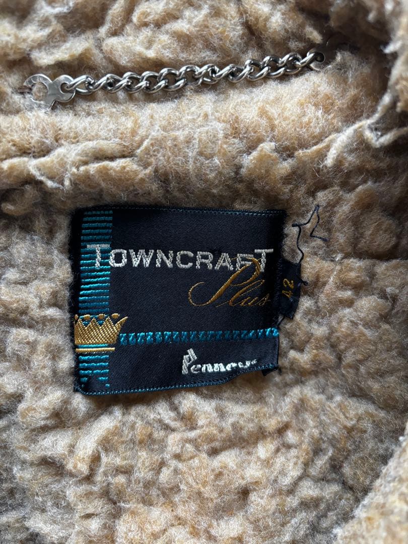 【希少】70s Towncraft Plus スエードランチコート 42 金タグ