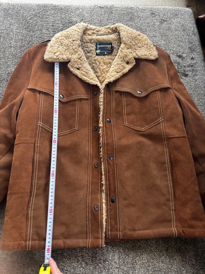 【希少】70s Towncraft Plus スエードランチコート 42 金タグ