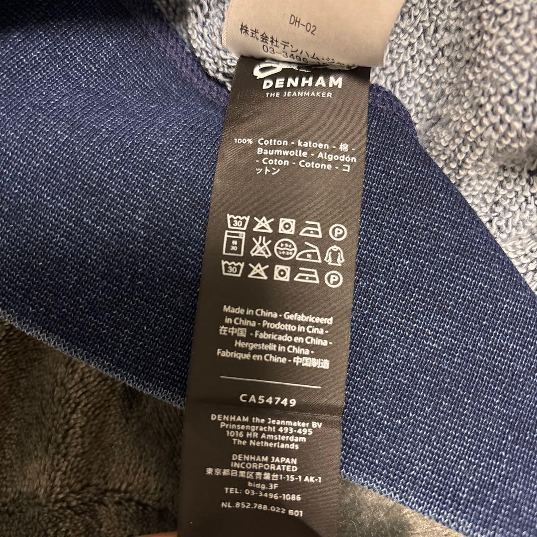 【DENHAM】 ネイビー クルーネック トレーナー