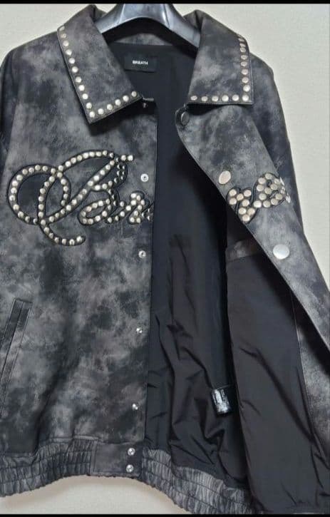 美品BREATH 25ss SHINE STUDS VARSITY JACKET