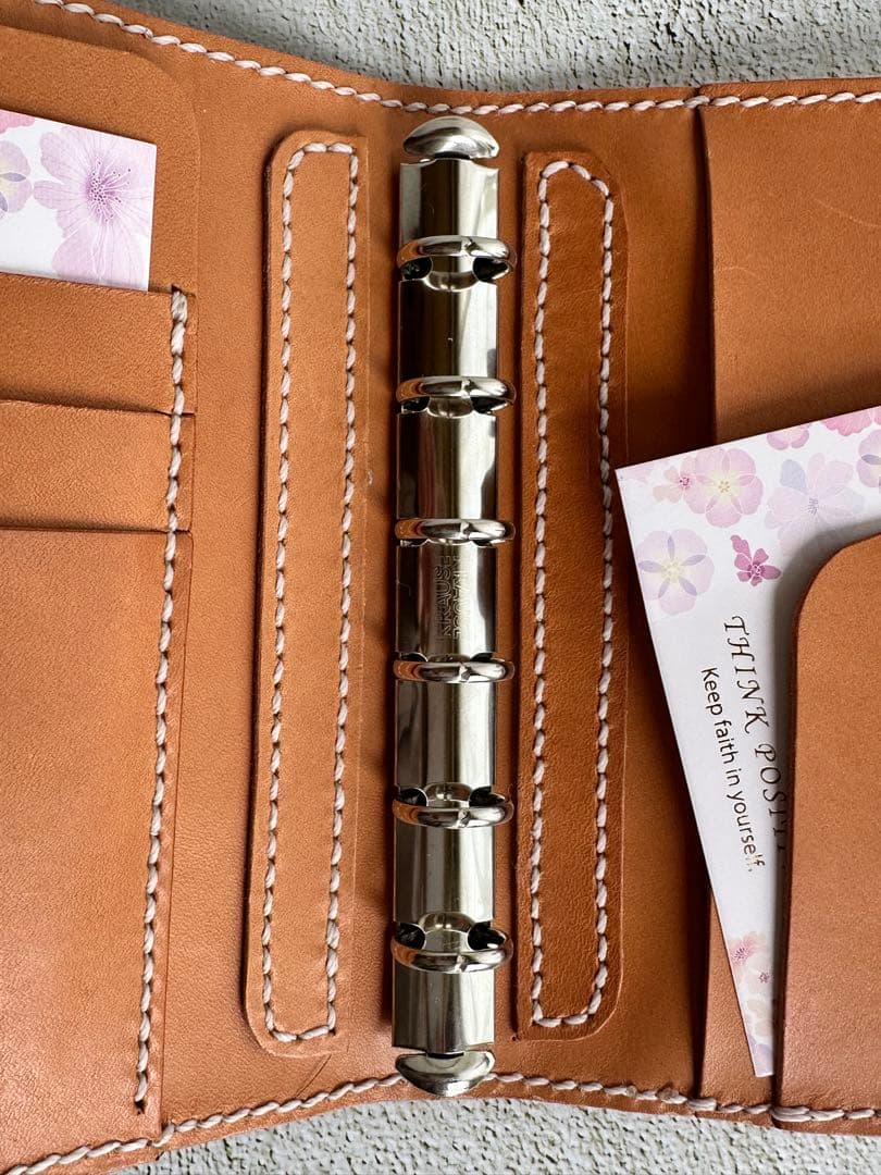 ミニ6サイズシステム手帳ハンドメイド手縫いシール手帳にも❤️