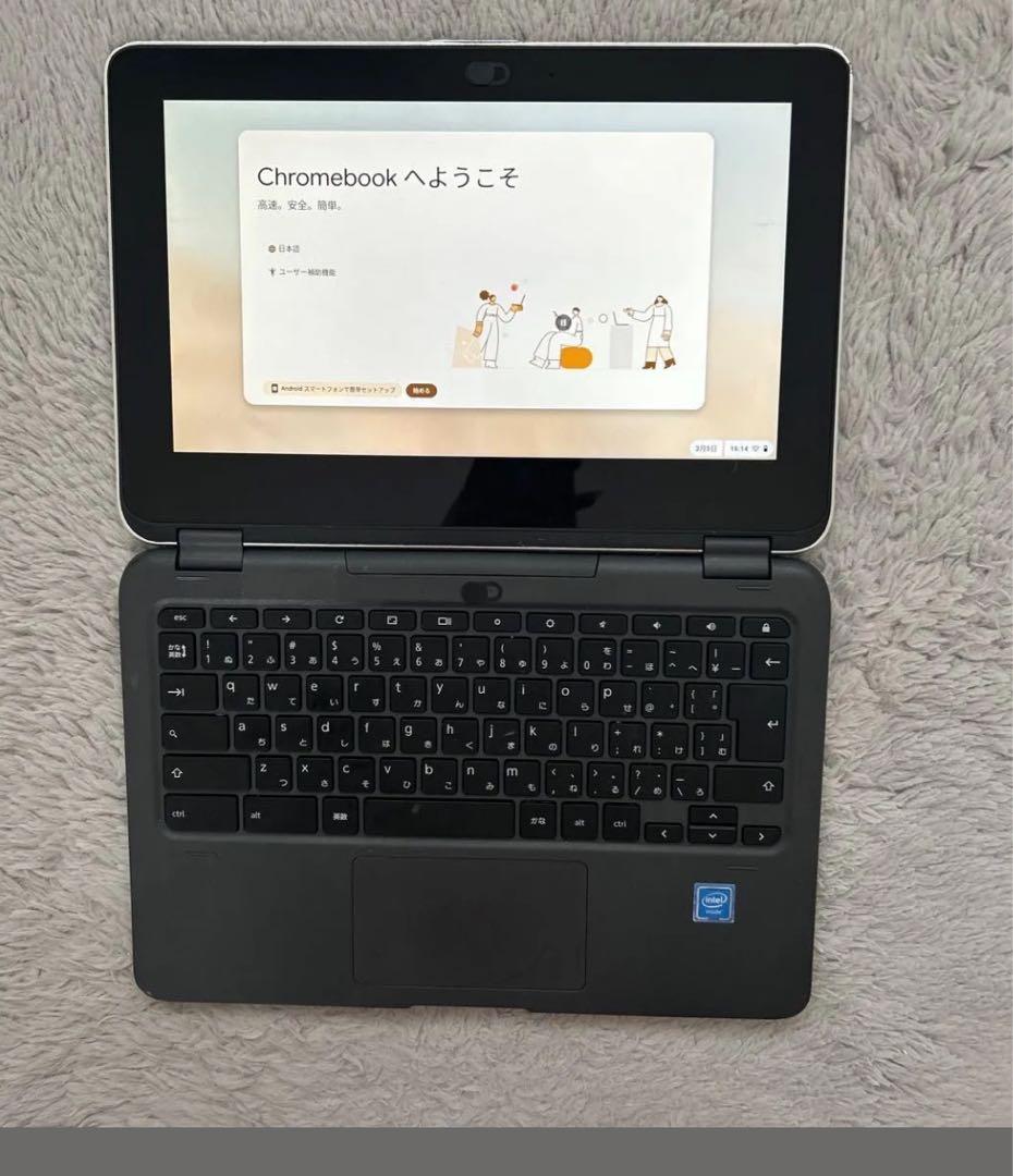 ascon Chromebook 日本語設定 小型 充電器付き