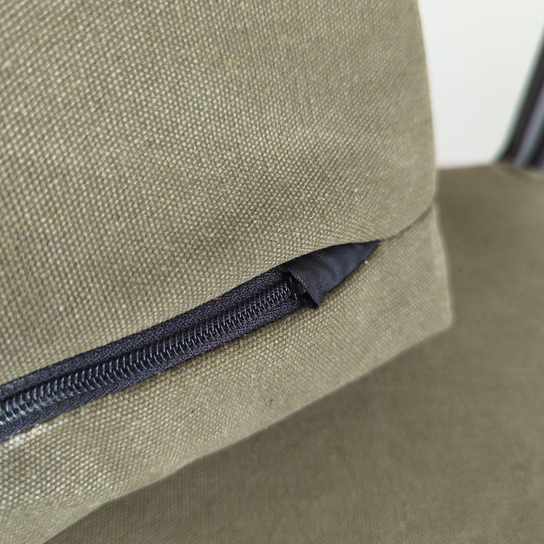 2人掛けソファ モスグリーン ブエノ S099-2P 肘あり カーキ アイアン