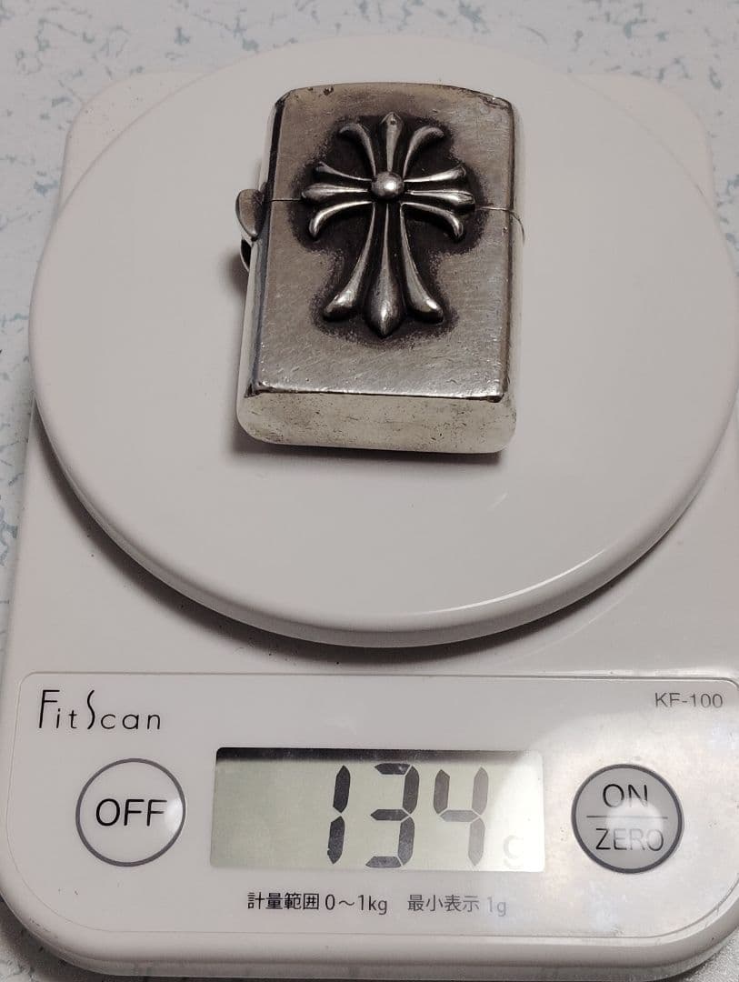 marublow クロスモチーフジッポオイルライター、スターリングシルバー