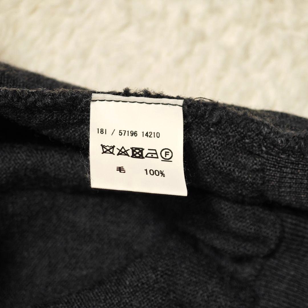 美品✨グランサッソ　ウールニットベスト　チャコールグレー　M相当