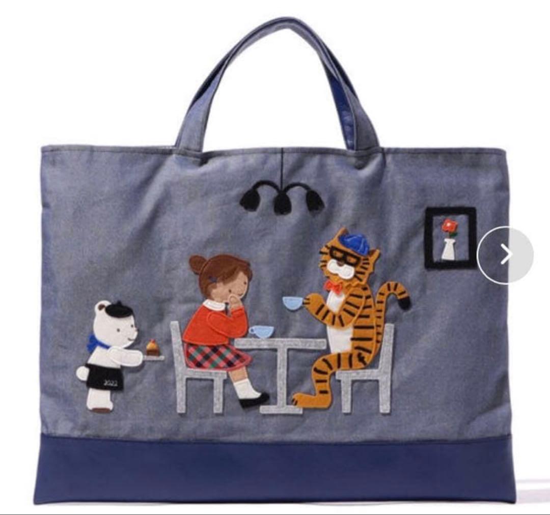 【ファミリア】完売品　familiar beams デニムレッスンバッグ　トラ