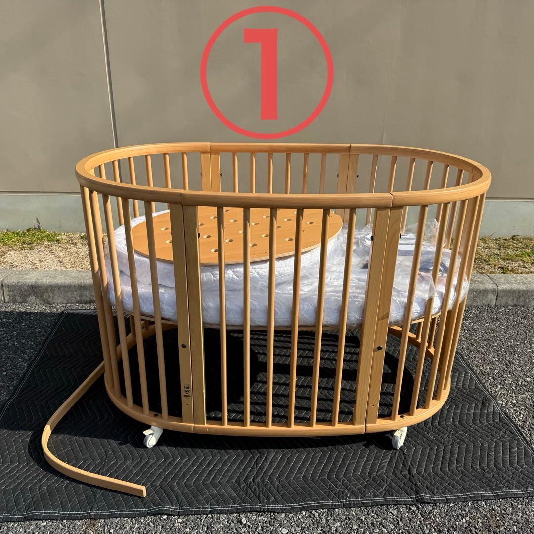 ① ストッケ スリーピー ベビーベッド 木製 ナチュラル V2