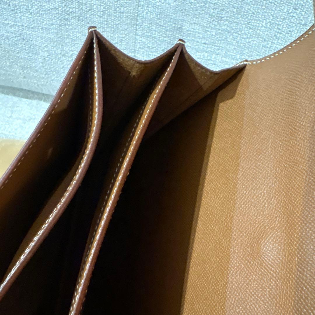 HERMES ブラウン ビジネスバッグ