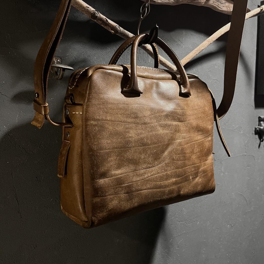 【USED】プエブロレザーのショルダーバッグ 本革 虎目 一点物 #283