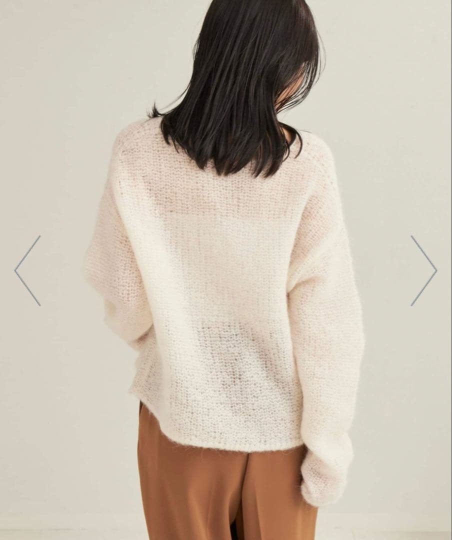 plage HENLEY ALPACA mix プルオーバー ホワイト色