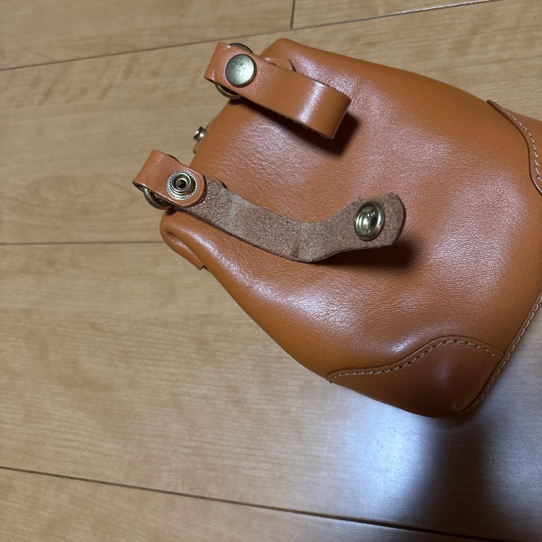 ポルコロッソ　ベルトポーチ　キャメル