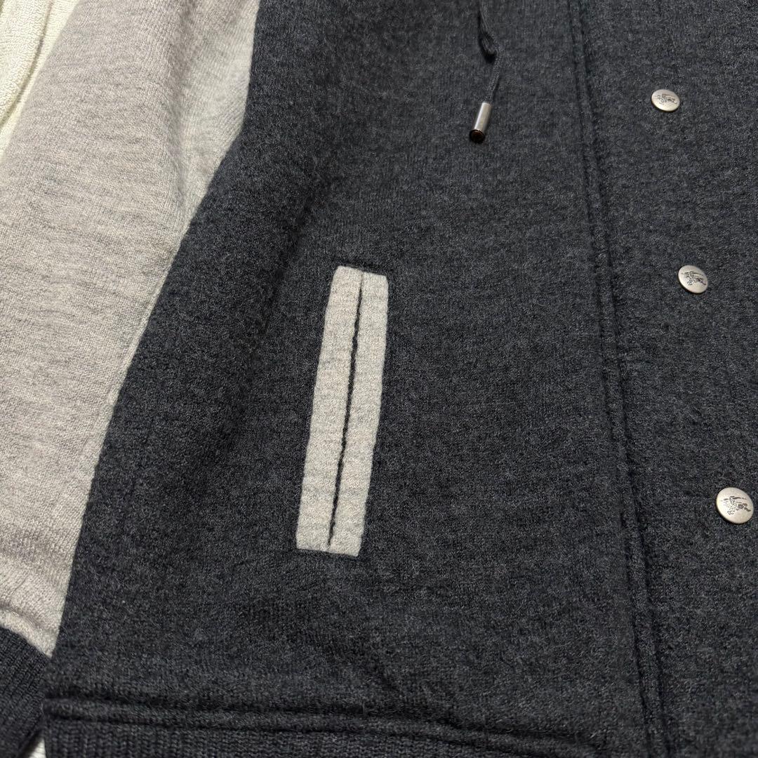BURBERRY BLUE LABEL フード付き スタジャンニット 38