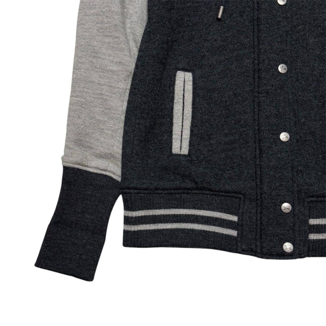 BURBERRY BLUE LABEL フード付き スタジャンニット 38