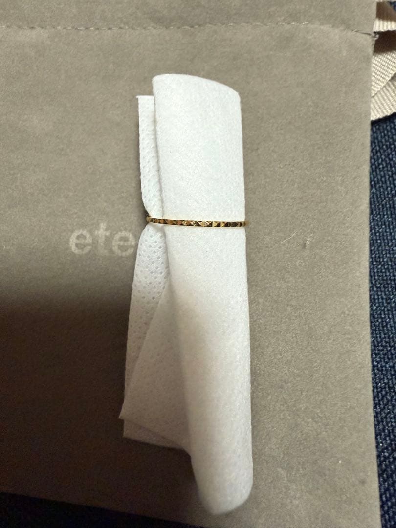 ete クレール　スタッズカットリング　15号　K18