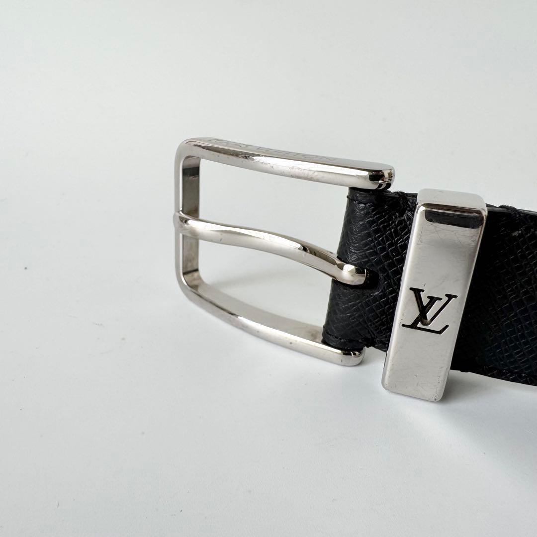 【美品】ルイヴィトン ベルト サンチュール　ポンヌフ LV タイガ　ブラック