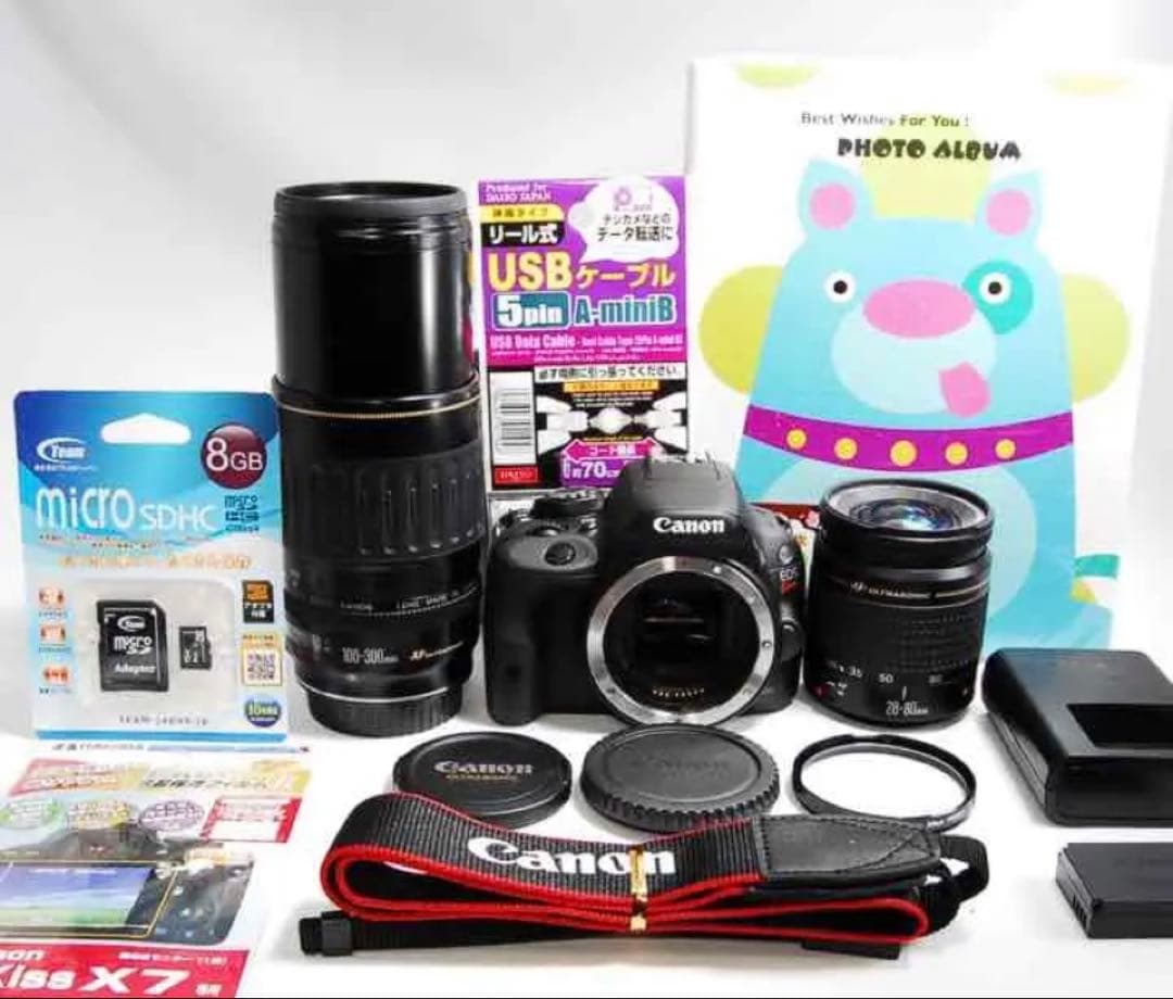 ★女性最適機種★ Canon Kiss X7 超望遠ダブルズームキット オマケ付