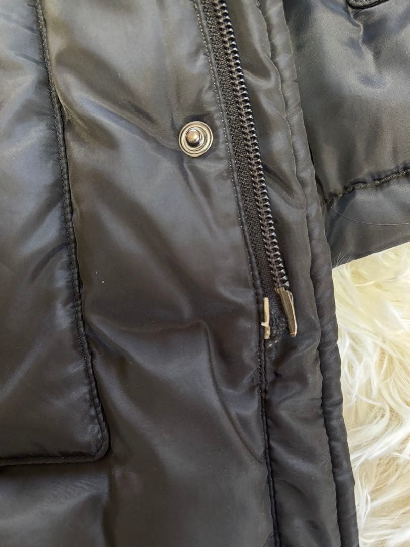 バーバリーブラックレーベル 黒 ダウンコート M シルバーフォックスファー