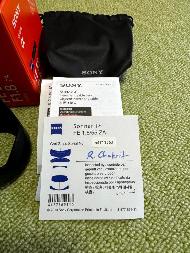 SONY 新品同様 SFE 55mm F1.8 ZA SEL55F18Z