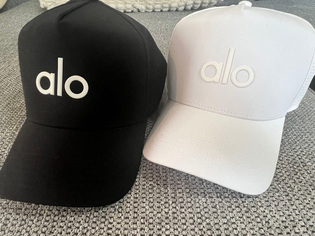 [美品] alo メッシュキャップ 黒 白 2色セット