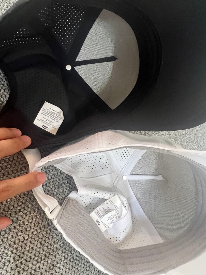 [美品] alo メッシュキャップ 黒 白 2色セット