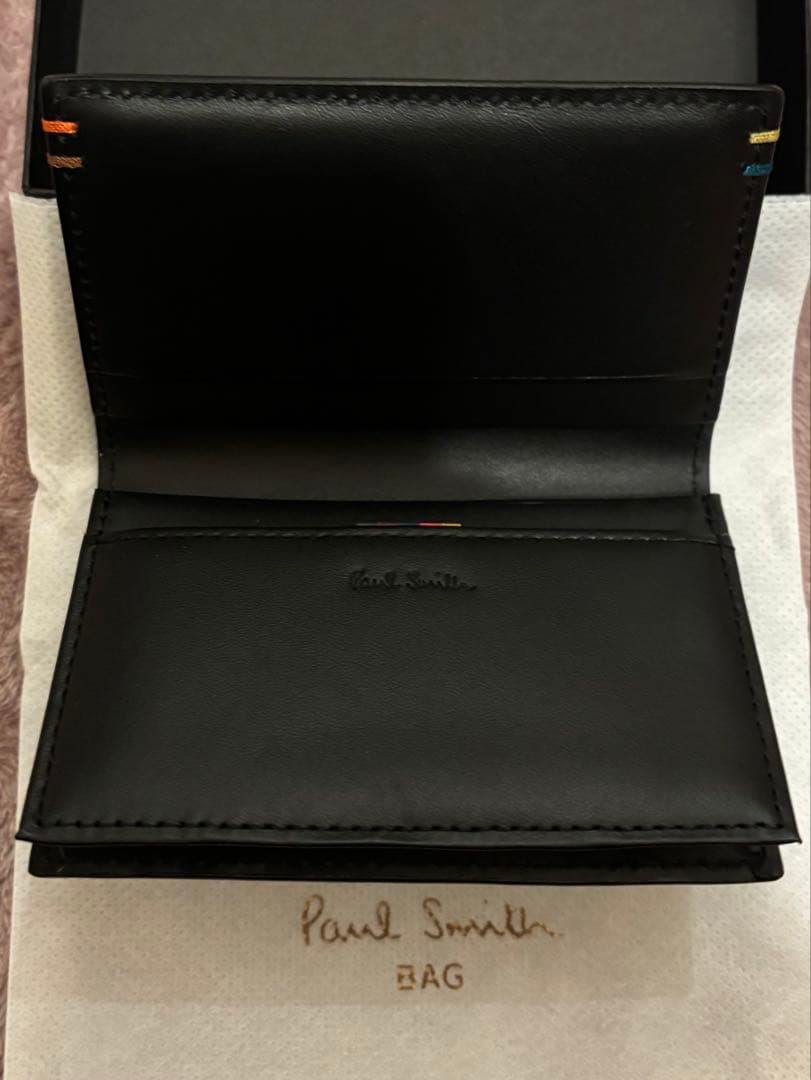 Paul Smith Card Case ポールスミス　名刺入れ　黒牛革