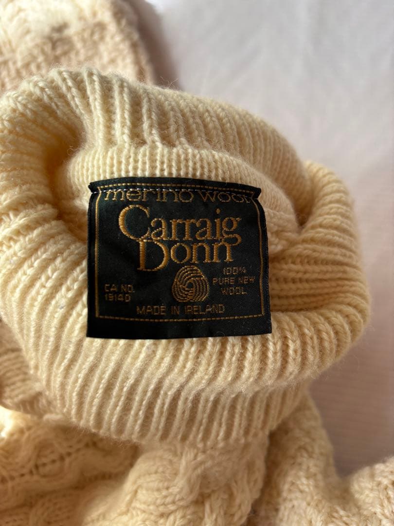 Carraig Donn 90s タートルネック セーター アイボリー
