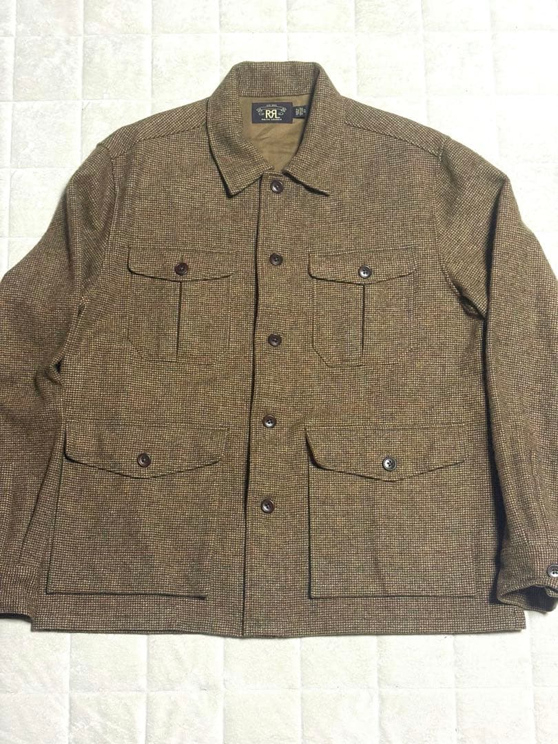 DOUBLE RL ウールツイードジャケット XL