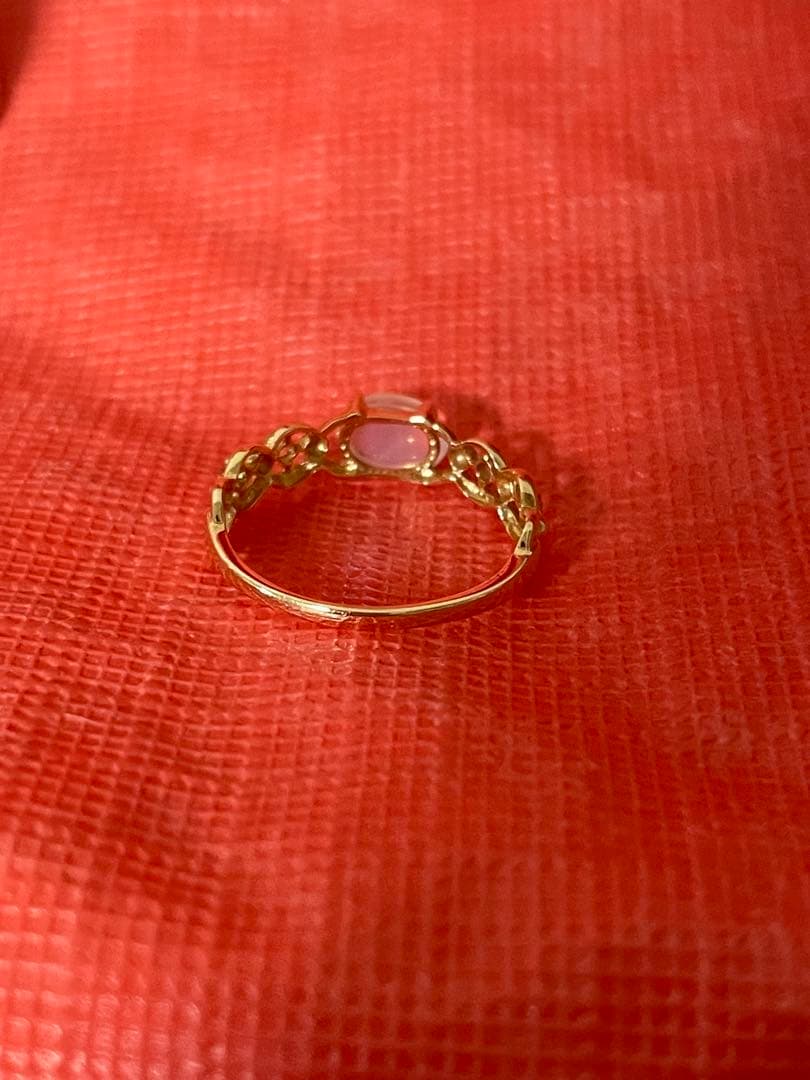 フェスタリア K10YG ブルームーンストーン/ホワイトトパーズ リング13号