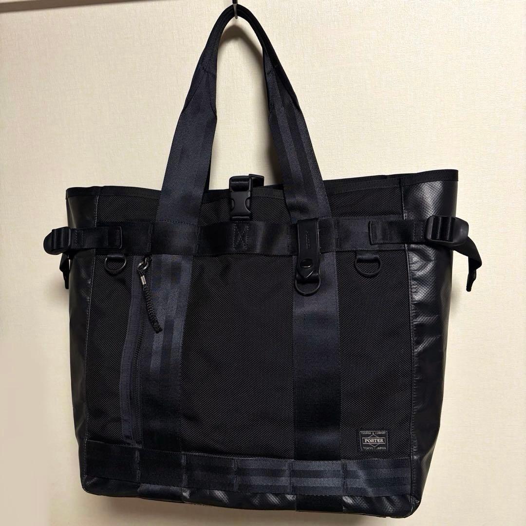 美品✨ポーター ヒート トートバッグ A4可 大容量 ブラック 吉田カバン