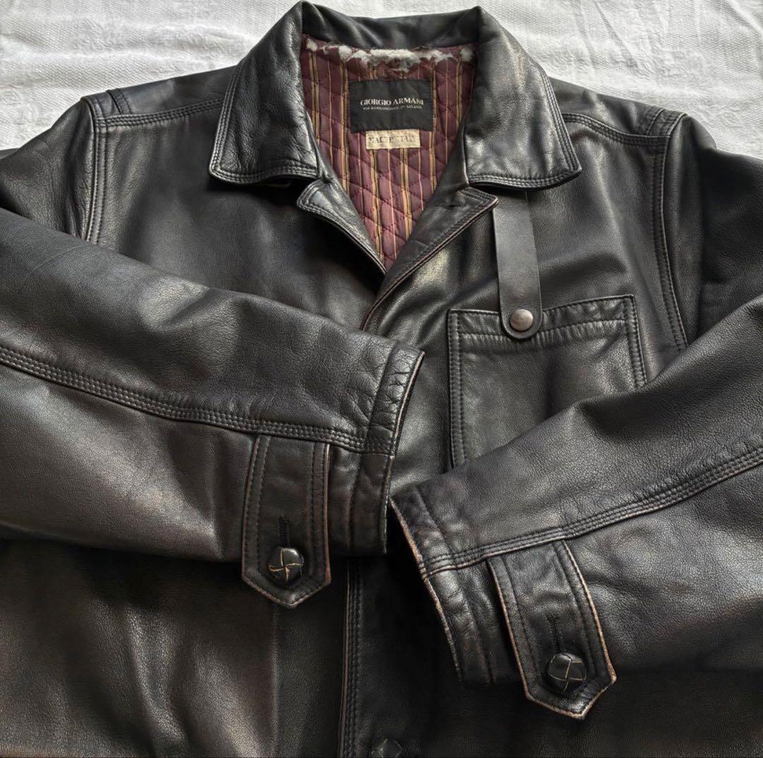 ジャケット・アウター archive 80s giorgio armani leather coat
