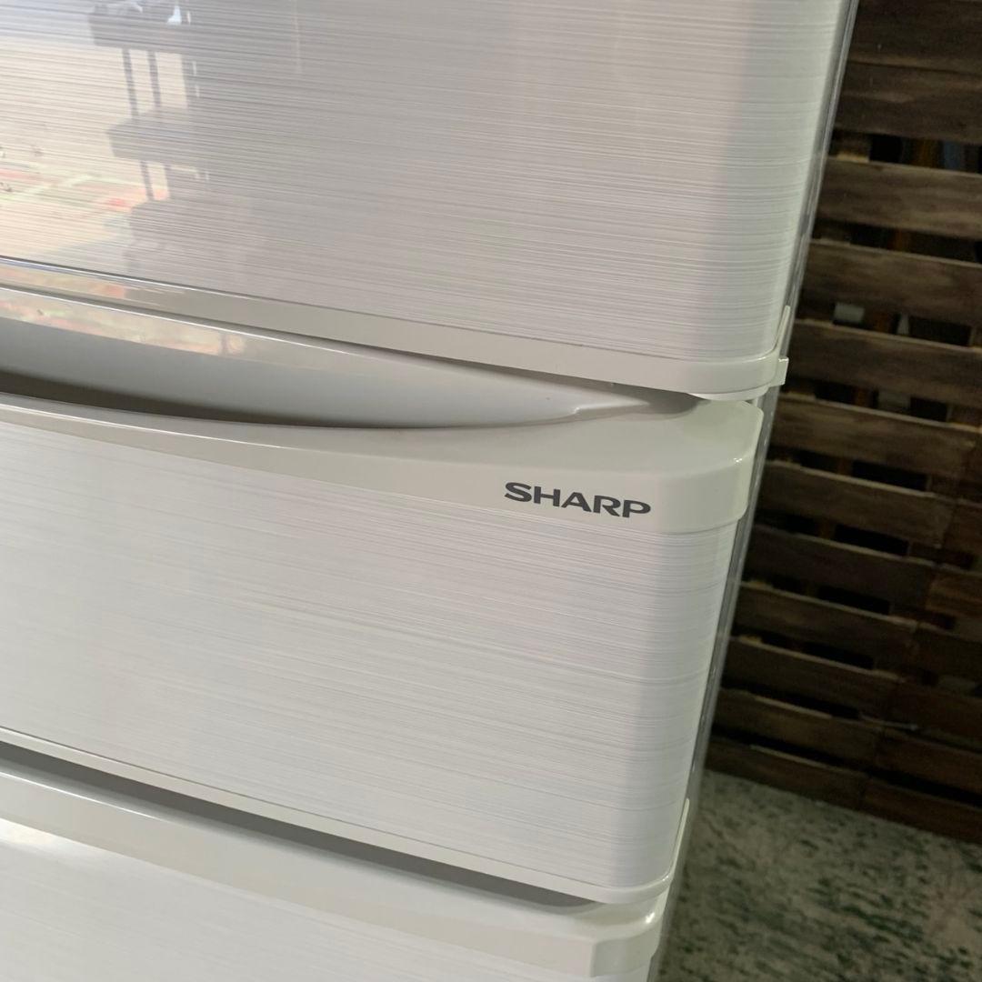H073\" SHARP 6ドア冷凍冷蔵庫 SJ-PF46C-H 2017年製