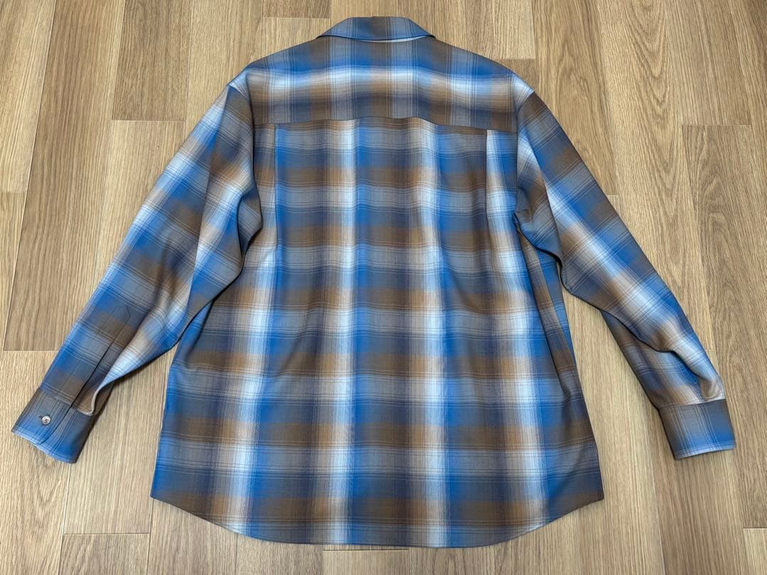 AURALEE チェックシャツ　ブラウン