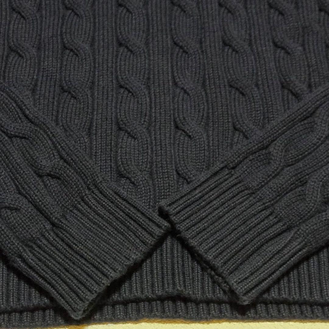 RALPH LAUREN ボタントリムケーブルニット