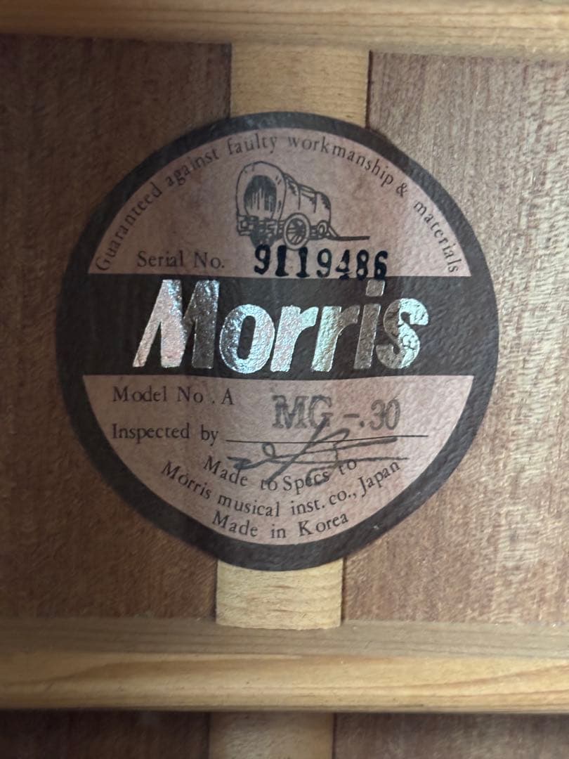 h*p様 希少　縦ロゴMorris MG-30 アコギ　90'sヴィンテージ