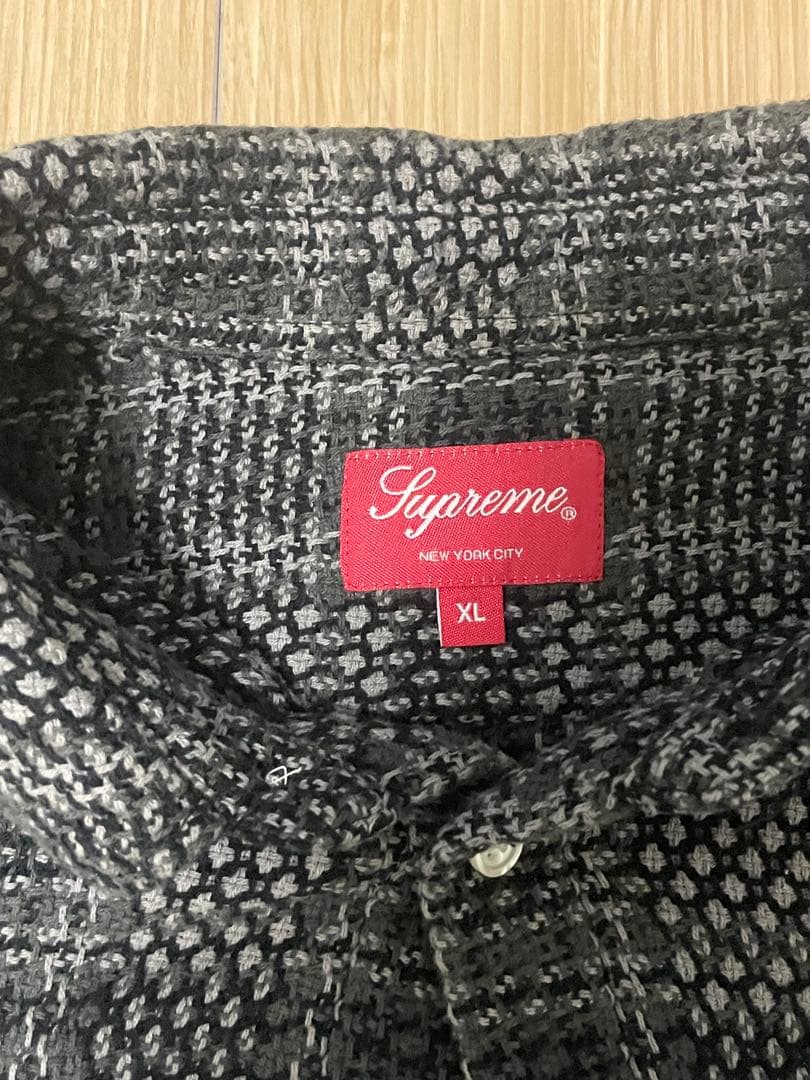 シュプリーム　Basket Weave Plaid Shirt