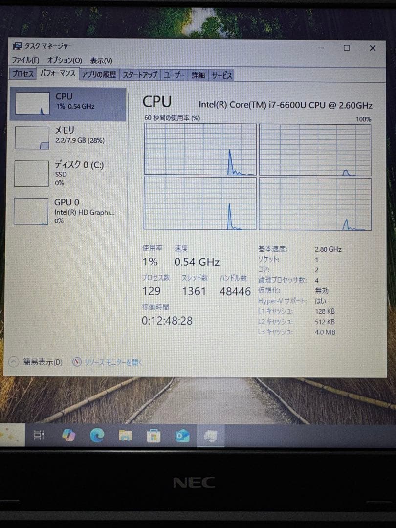 ノートパソコン　NEC VersaPro