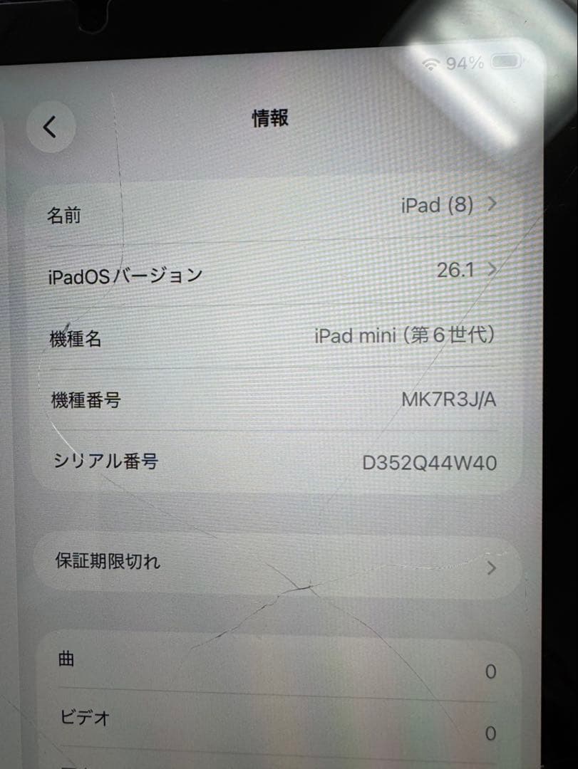 iPad mini 64GB Wi-Fiモデル パープル 第6世代