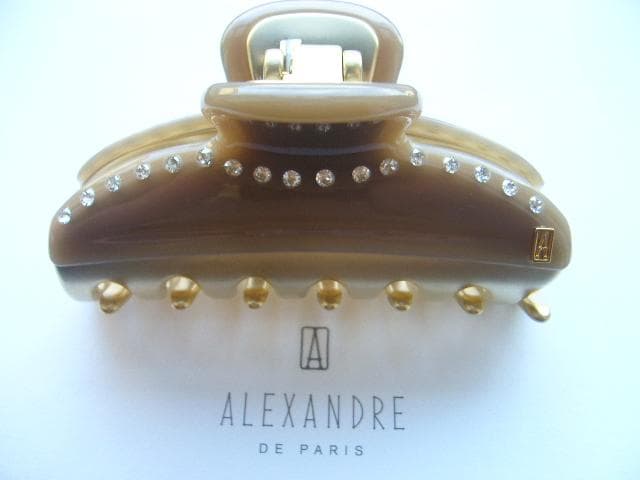 ☆新品☆アレクサンドルドゥパリ●希少✨限定色✨クリスタル付きヘアクリップ/M