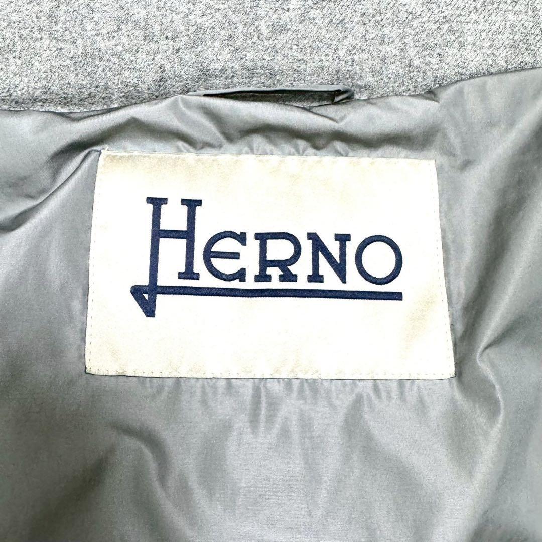 HERNO ヘルノ 異素材切替 ダウンコート イタリア製 袖・裾取り外し可 44